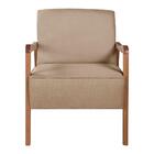 Poltrona Kayla Em Linho Agarb Decor Linho Bege