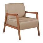 Poltrona Kayla Em Linho Agarb Decor Linho Bege