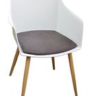 Poltrona Kiara Pp Base Madeira - Branca