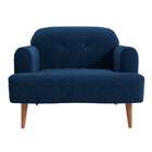 Poltrona Kiev Linho Azul Marinho