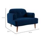 Poltrona Kiev Linho Azul Marinho