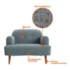 Poltrona Kiev Linho Cinza