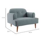 Poltrona Kiev Linho Cinza