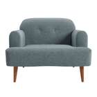 Poltrona Kiev Linho Cinza