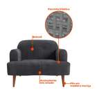 Poltrona Kiev Velosuede Grafite