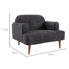 Poltrona Kiev Velosuede Grafite