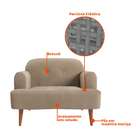Poltrona Kiev Veludo Bege
