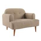 Poltrona Kiev Veludo Bege