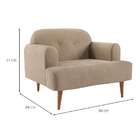 Poltrona Kiev Veludo Bege