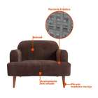 Poltrona Kiev Veludo Marrom