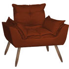 Poltrona Kiss Suede Telha Pés Palito Bnn Decor