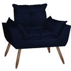 Poltrona Kiss Veludo Azul Marinho Pés Palito Bnn Decor
