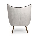 Poltrona Kora Linho Cinza B-157 Pés Palito Madeira D07 - D'ro