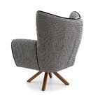 Poltrona Kora Linho Jacar Algodão Estampado A-330 Base Girató