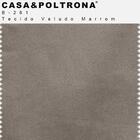 Poltrona Kora Pés Palito Rose Gold Veludo Matelassê Marrom