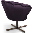 Poltrona La Pétala Para Sala De Estar Base X Veludo Roxo - Ca
