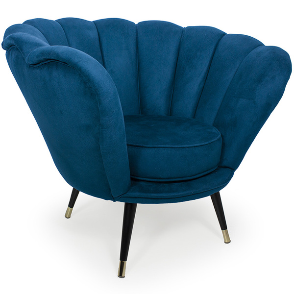 Poltrona La Pétala Para Sala De Estar Pés Palito Duo Veludo A