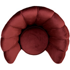 Poltrona La Pétala Para Sala De Estar Pés Palito Suede Vermel