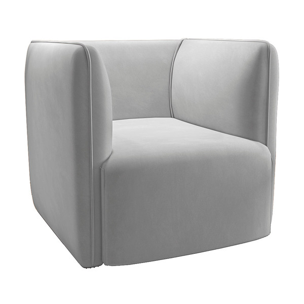 Poltrona Laguna Veludo Pés Plástico Preto - D'rossi - Azul Ma