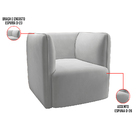 Poltrona Laguna Veludo Pés Plástico Preto - D'rossi - Azul Ma