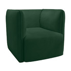 Poltrona Laguna Veludo Verde Militar Pés Plástico Preto - D'r