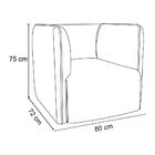 Poltrona Laguna Veludo Verde Militar Pés Plástico Preto - D'r