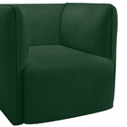 Poltrona Laguna Veludo Verde Militar Pés Plástico Preto - D'r