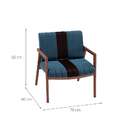 Poltrona Lang Azul E Marrom