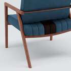 Poltrona Lang Azul E Marrom