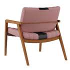 Poltrona Lang Rosa E Marrom