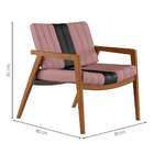 Poltrona Lang Rosa E Marrom
