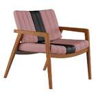 Poltrona Lang Rosa E Marrom