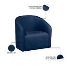 Poltrona Lara Decorativa Veludo - Vallisa Decor Azul Marinho