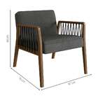 Poltrona Lara Grafite E Nogueira