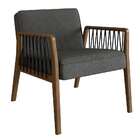 Poltrona Lara Grafite E Nogueira