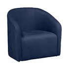 Poltrona Lara Para Sala De Jantar Veludo Azul Marinho - Valli