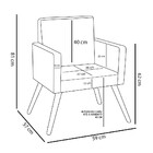 Poltrona Lari Estampado Pés Palito Castanho D'rossi - Mandala