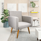 Poltrona Larissa Lb09 Pés Palito Castanho - D'rossi