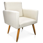 Poltrona Larissa Lb14 Pés Palito Castanho - D'rossi