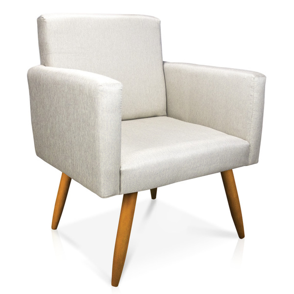 Poltrona Larissa Lb18 Pés Palito Castanho - D'rossi