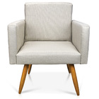 Poltrona Larissa Lb18 Pés Palito Castanho - D'rossi