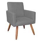 Poltrona Larissa Suede Pés Palito Castanho M11 - D'rossi - Gr