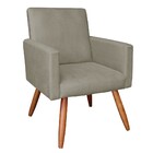 Poltrona Larissa Suede Pés Palito Castanho M11 - D'rossi - Ma