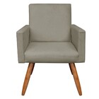 Poltrona Larissa Suede Pés Palito Castanho M11 - D'rossi - Ma