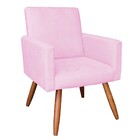 Poltrona Larissa Suede Pés Palito Castanho M11 - D'rossi - Ro