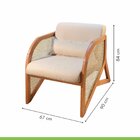 Poltrona Lateral Em Tela Paris Boucle/bege