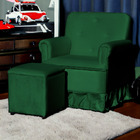 Poltrona Laura Amamentação Balanço Mais Puff - Quarto Bebê Am