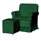 Poltrona Laura Amamentação Balanço Mais Puff - Quarto Bebê Am