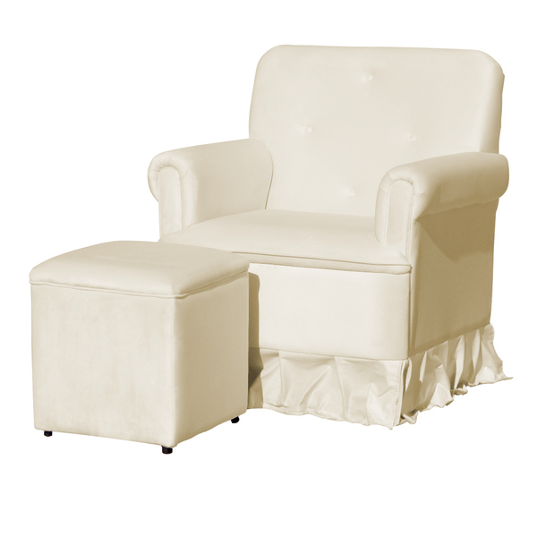 Poltrona Laura Amamentação Balanço Mais Puff - Quarto Bebê Am