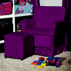 Poltrona Laura Amamentação Balanço Mais Puff - Quarto Bebê Am